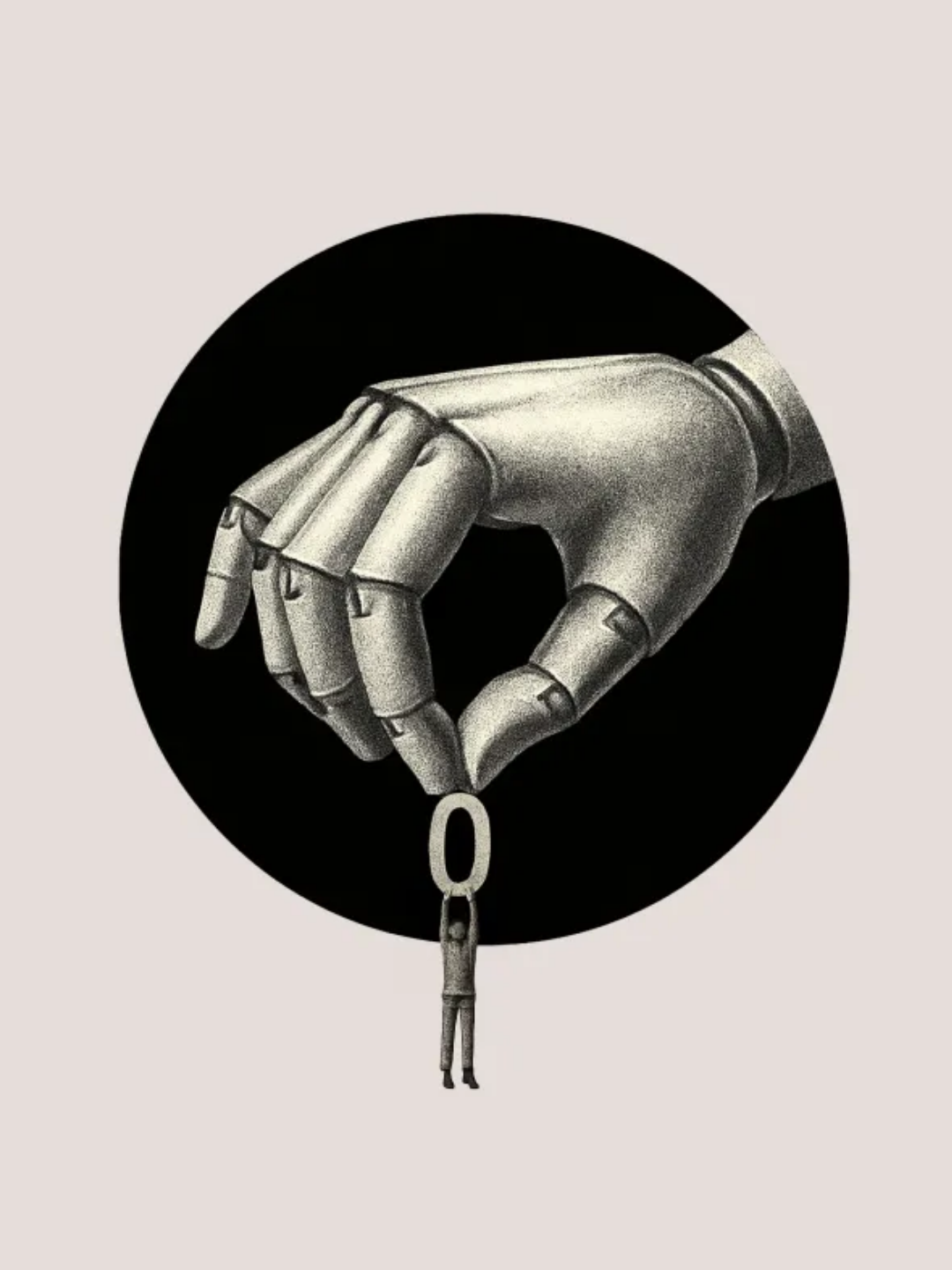 robotic hand holding onto a ring that symbolizes the autonomy to measure marketing impact.